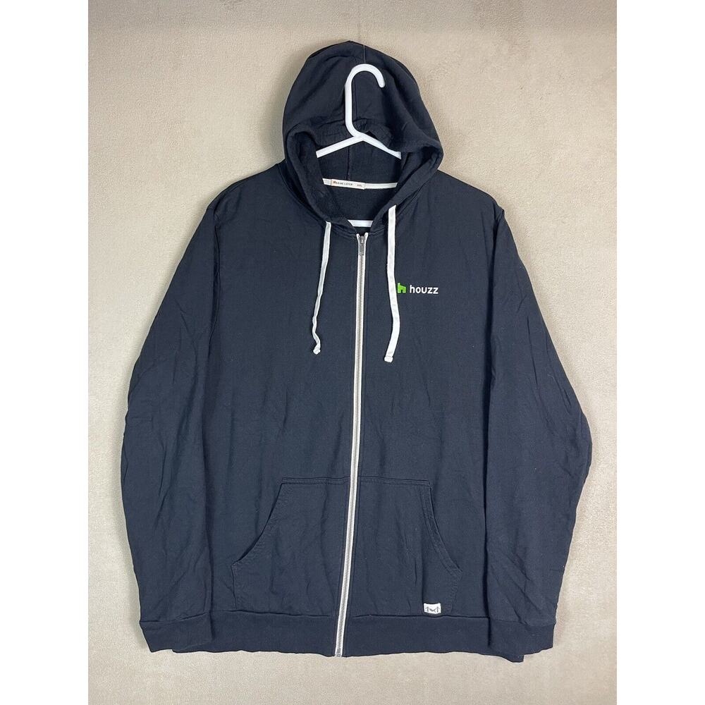 Marine Layer Hoodie Adult XXL Black Full Zip Sweater Sweatshirt Mens